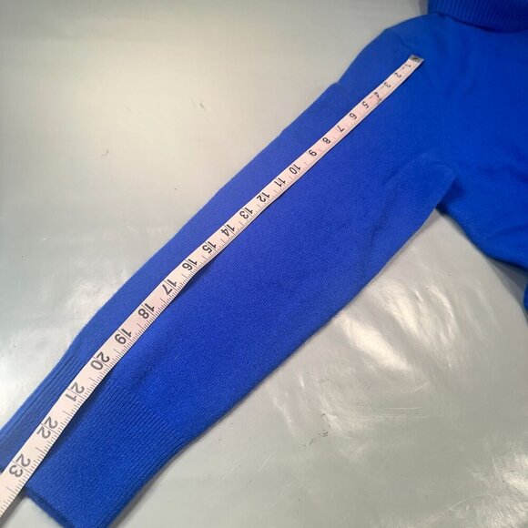 Lands End Cashmere Turtleneck Sweater Women Knit Long Sleeve Royal Blue XL - Picture 13 of 16